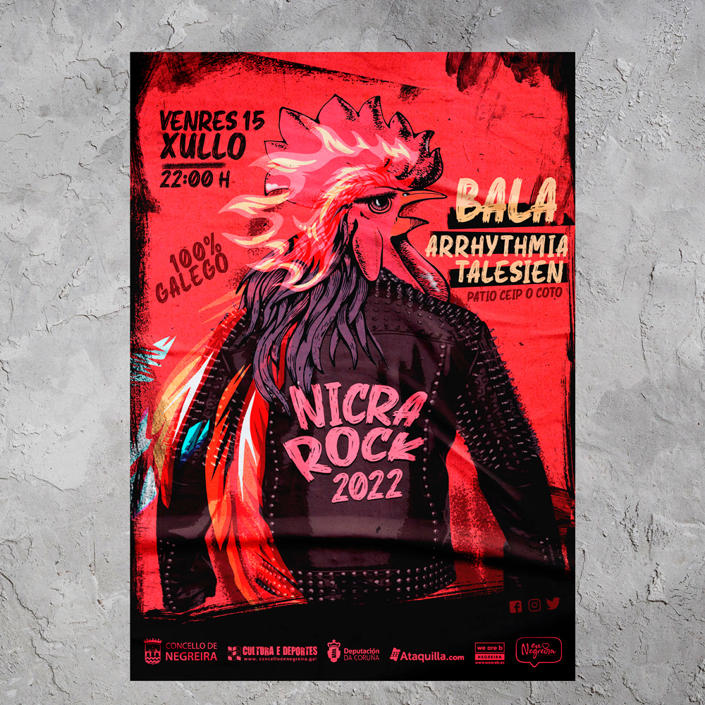 Diseño de poster Nicrarock 2022