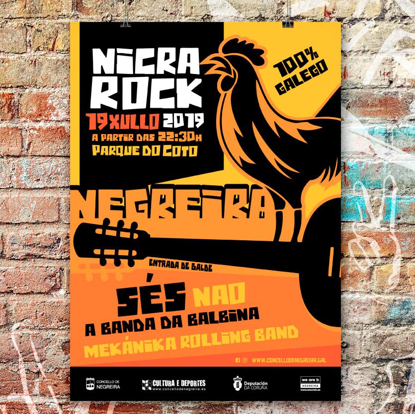 Diseño de poster Nicrarock 2019
